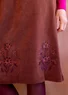 “Zari” velour skirt in organic cotton/recycled polyester (red curry XL)