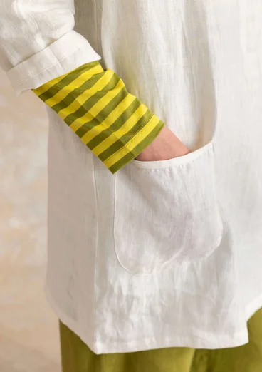 Woven linen tunic - light ecru