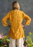 Kittelbluse „Sprint“ aus Leinen (goldocker-gemustert XXL)