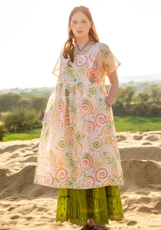 “Cumulus” woven-cotton dress - light sand