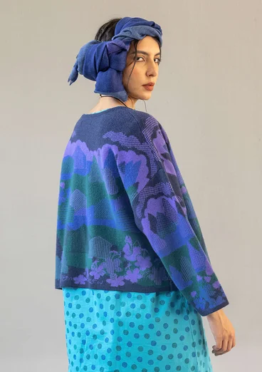 “Alaska” recycled wool cardigan - dark indigo