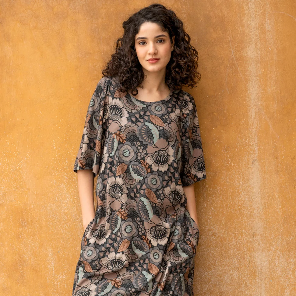 Trikotkjole «Hana» i økologisk bomull / modal - svart