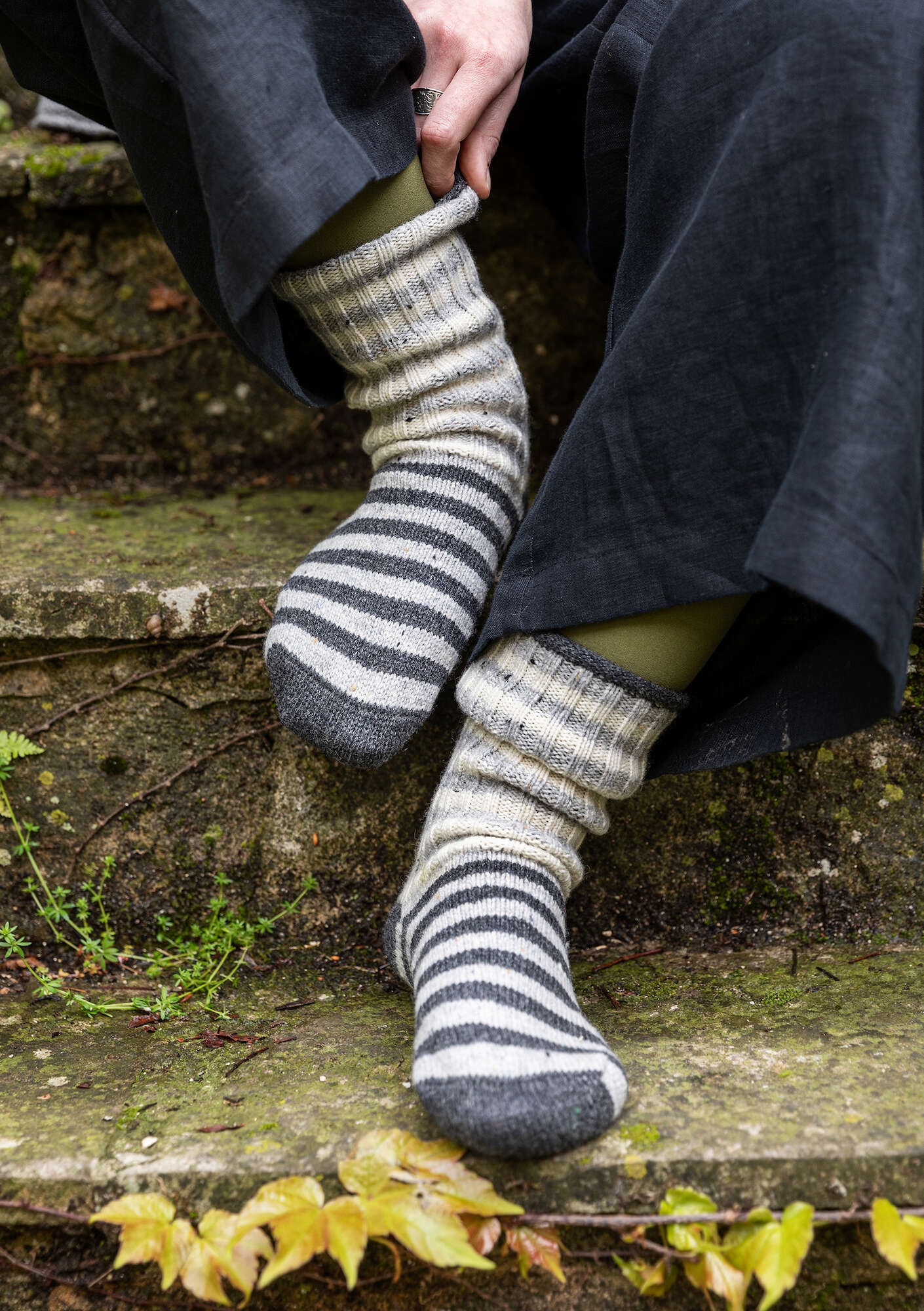 Wool boot socks grey melange