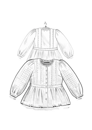 Bluse „Noira“ aus Bio-Baumwolle - indigo
