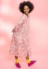 Geblümtes Kleid „Peace“ aus Bio-Baumwolle - hellpuderrosa