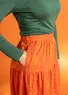“Irma” woven ruffled skirt in organic cotton (chili S)
