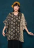 “Première” woven tunic in organic cotton/silk (black S/M)