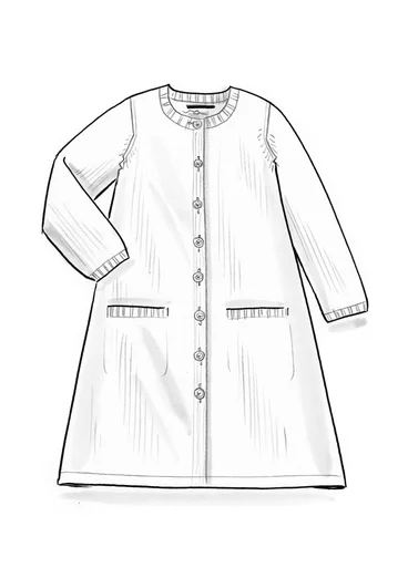 Cardigan i uld/bomuld/alpaka - grøn peber/meleret