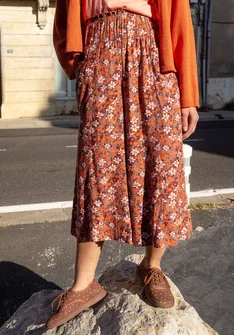Webhose „Flora Flow“ aus Viskose - malve-gemustert