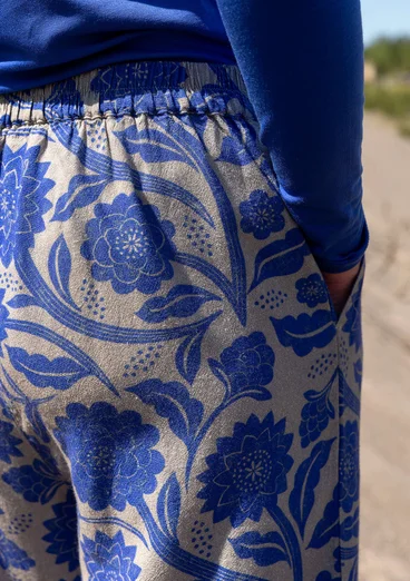 Pantalon tissé "Moonlight" en viscose/lin - lupin