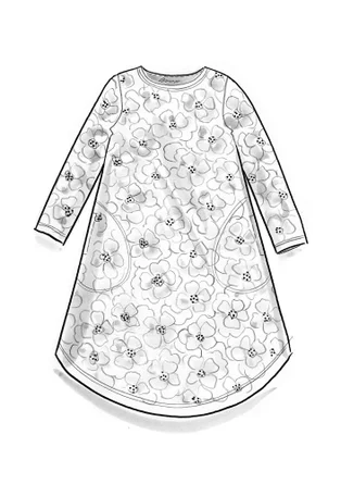 Jerseykleid „Theia“ aus Bio-Baumwolle/Elasthan - waldgrün-gemustert