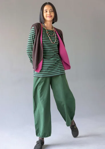Cotton/linen harem trousers - monstera
