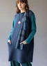 Strukturstricktunika aus Bio-Baumwolle/Wolle (pazifikblau L)