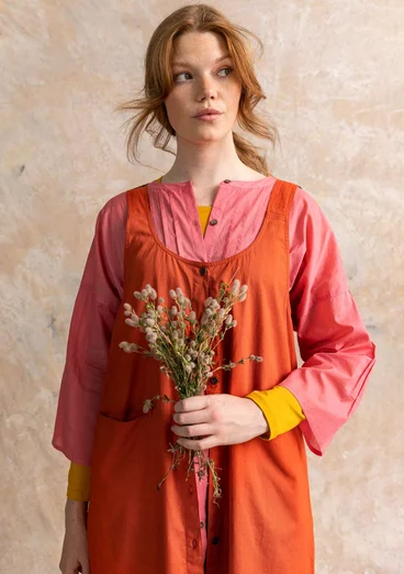 Robe "Serafina" en tissu de coton biologique - flamant rose