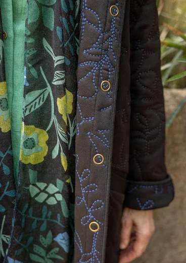 Veste "Galapagos" en jersey de coton biologique - noir