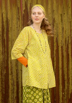 Bluse „Krusa“ aus Bio-Baumwolle - limettengrün