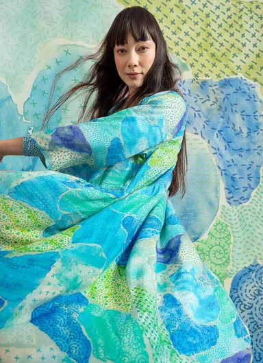 “Supernova” woven lyocell/linen dress