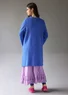 “Tulipe” alpaca blend long cardigan (sapphire blue S)