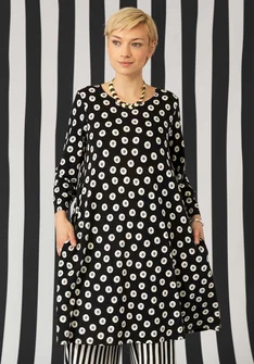 “Nicole” jersey dress in organic cotton/modal - black