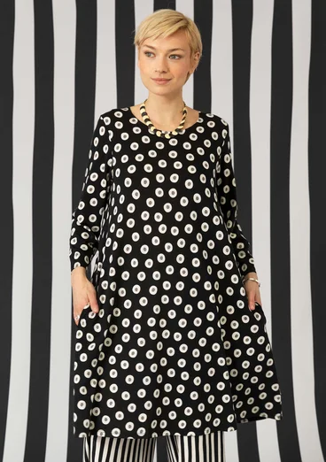 “Nicole” jersey dress in organic cotton/modal - black