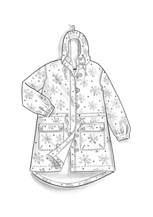 Parka „Fiona“ aus Recycling-Polyamid-Gewebe - mohn/gemustert