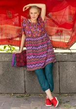 Webkleid „Ping“ aus Bio-Baumwolle - dunkelaubergine