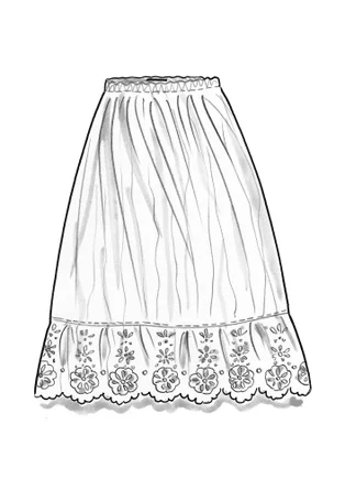 Woven organic cotton underskirt - rosehip