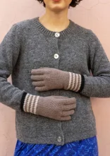 Gants en laine d’agneau - taupe/chiné