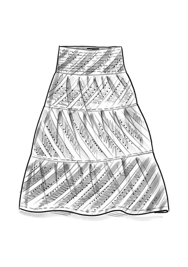 Geweven rok "Eka" van biologisch katoen - muskaat