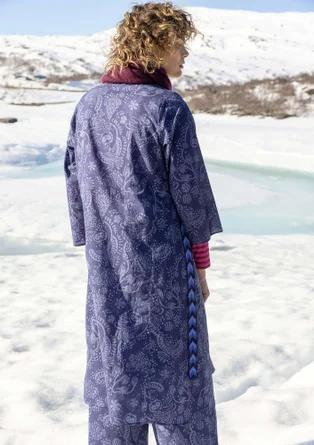 Jurk "Denali" van geweven biologisch katoen - nachtblauw