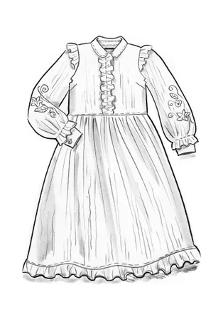 Einfarbiges Kleid „Frigg“ aus Bio-Baumwolle - dunkelaschgrau