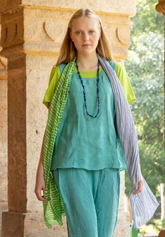 Vævet top i hør - engbæk