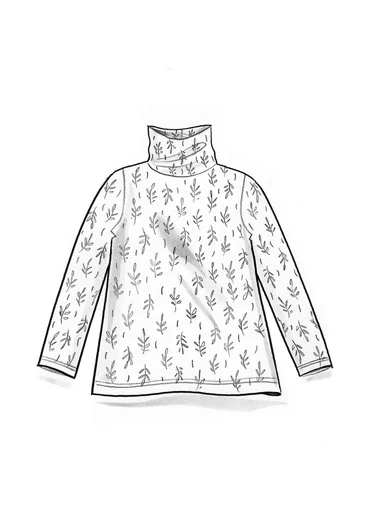 Jersey-Rollkragenshirt „Taiga“ aus Bio-Baumwolle/Leinen - wiesengrün