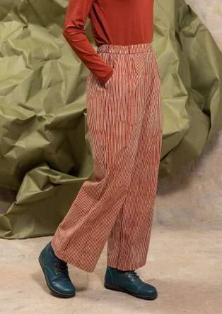 Pantalon tissé "Willow" en coton biologique - henné