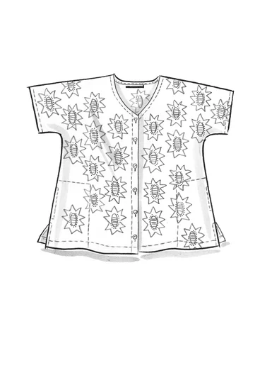 Blouse "Afrodite" en coton biologique - vanille