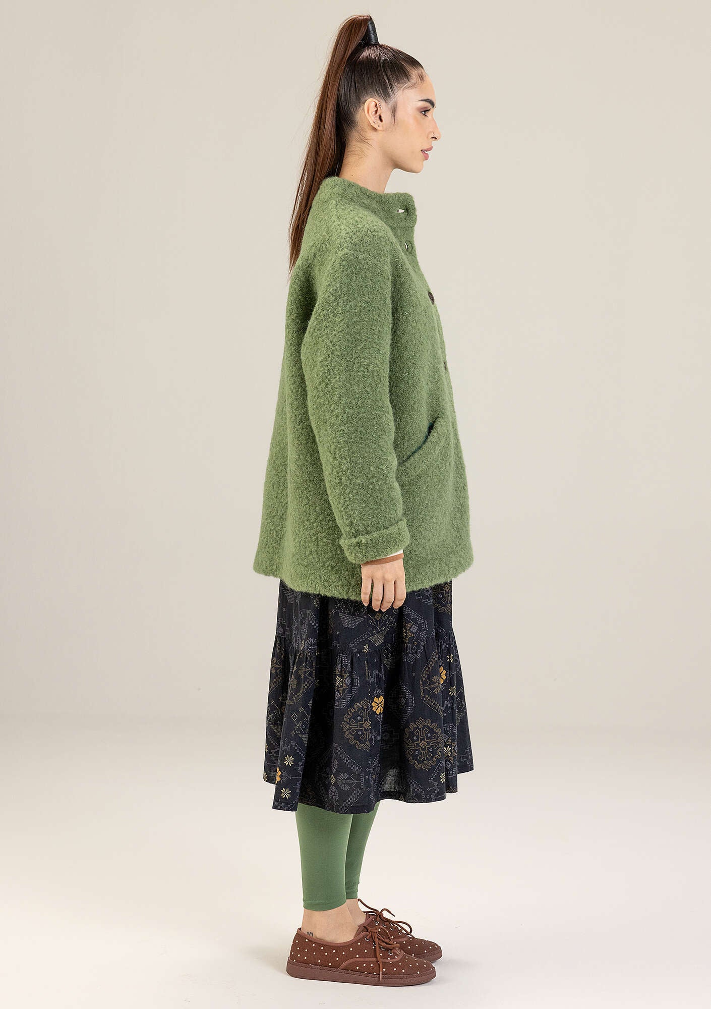 ジャケット・アウター WOOL BOUCLE KNIT JACKET Knit jacket in wool bouclé gudrunsjoden.com