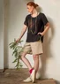 Top en coton biologique/modal (noir M)