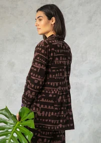 Veloursjacke „Paraguay“ aus Bio-Baumwolle/Recycling-Polyester - maulbeere