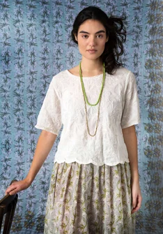 “Kalyani” organic cotton blouse - ecru