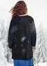 Gilet long "Rimfrost" en laine feutrée (noir S)