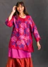 Blouse "Rose Garden" en soie (cranberry S/M)