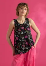 Jersey tank top in organic lyocell/spandex - black