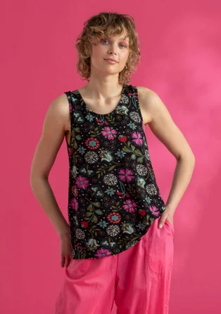 Jerseytop aus Bio-Lyocell/Elasthan - schwarz