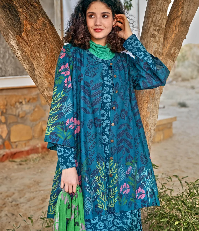 Woven “Tahiti” tunic in organic cotton