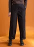 Woven organic cotton twill trousers (black XS)