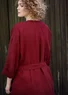 Kimono "Tuvstarr" en lin tissé (rouge agate L/XL)