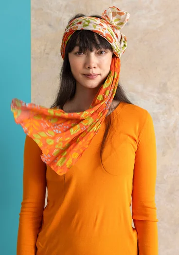 Skjerf «Sally» i økologisk bomull - grapefrukt