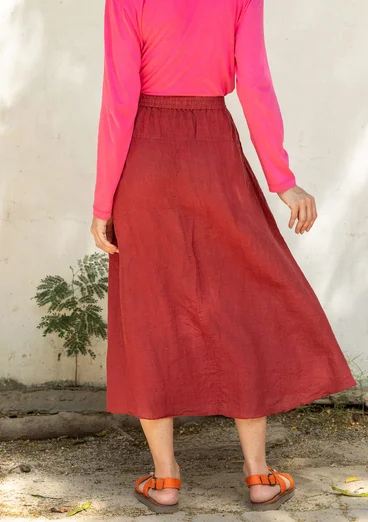 Jupe en lin tissé - rooibos