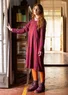 Robe "Isabella" en jersey de coton biologique/modal (aubergine L)