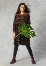 Velourskleid „Paraguay“ aus Bio-Baumwolle/Recycling-Polyester - maulbeere